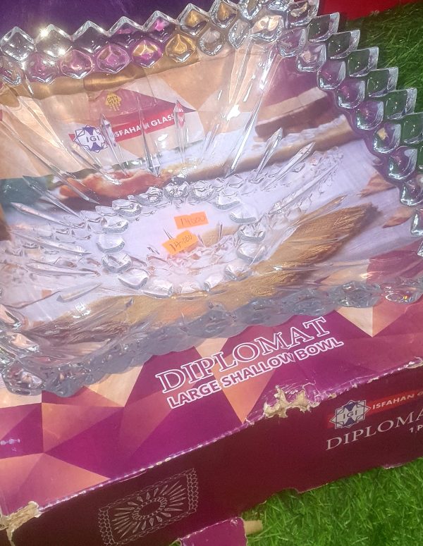 Premium Diplomat Glass Bowl 30x26cm – Multi-Purpose Serving Dish