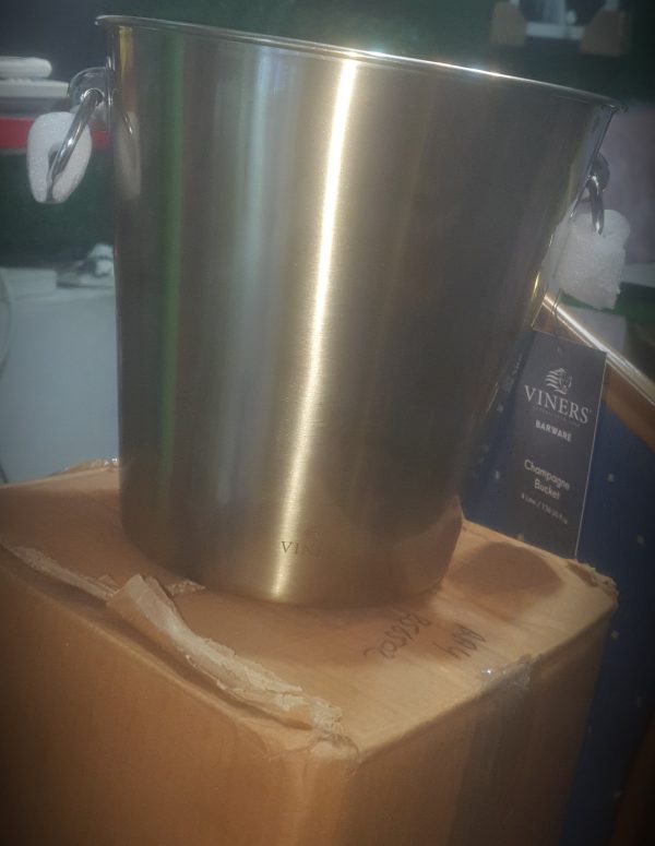 Luxury Gold Champagne Bucket 4L by Viners – Stylish Barware Cooler