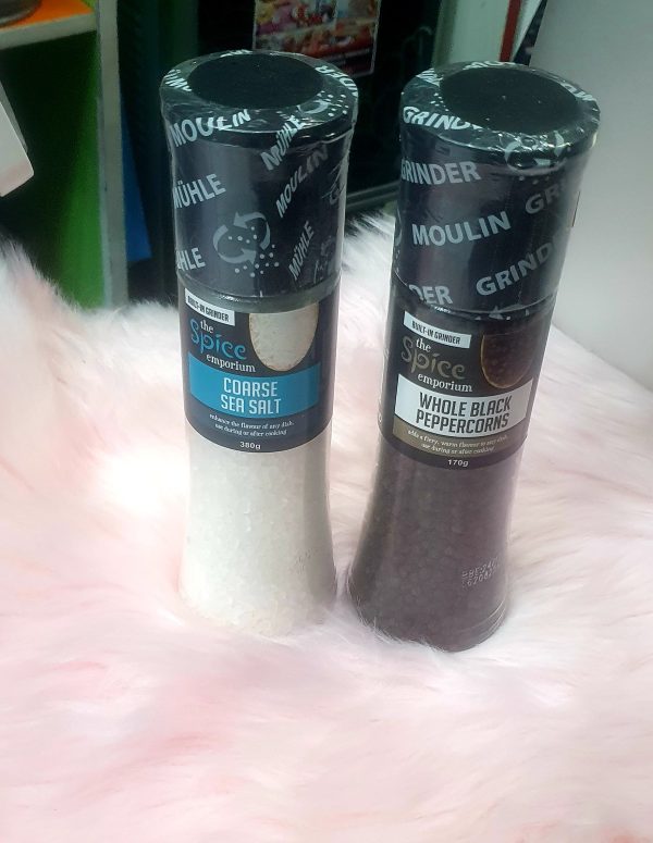 The Spice Emporium Coarse Sea Salt with Grinder – Premium Seasoning Salt