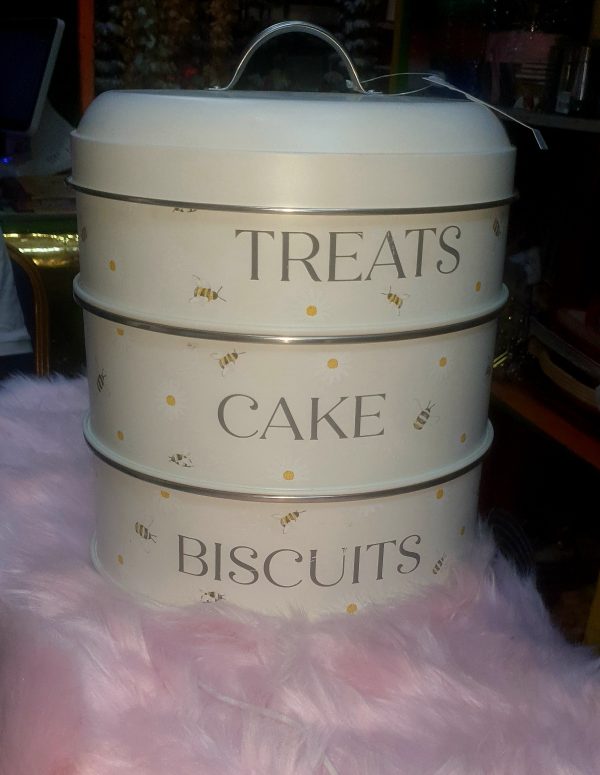 Tea, Sugar & Cake Storage Canister – Decorative Kitchen Storage Can