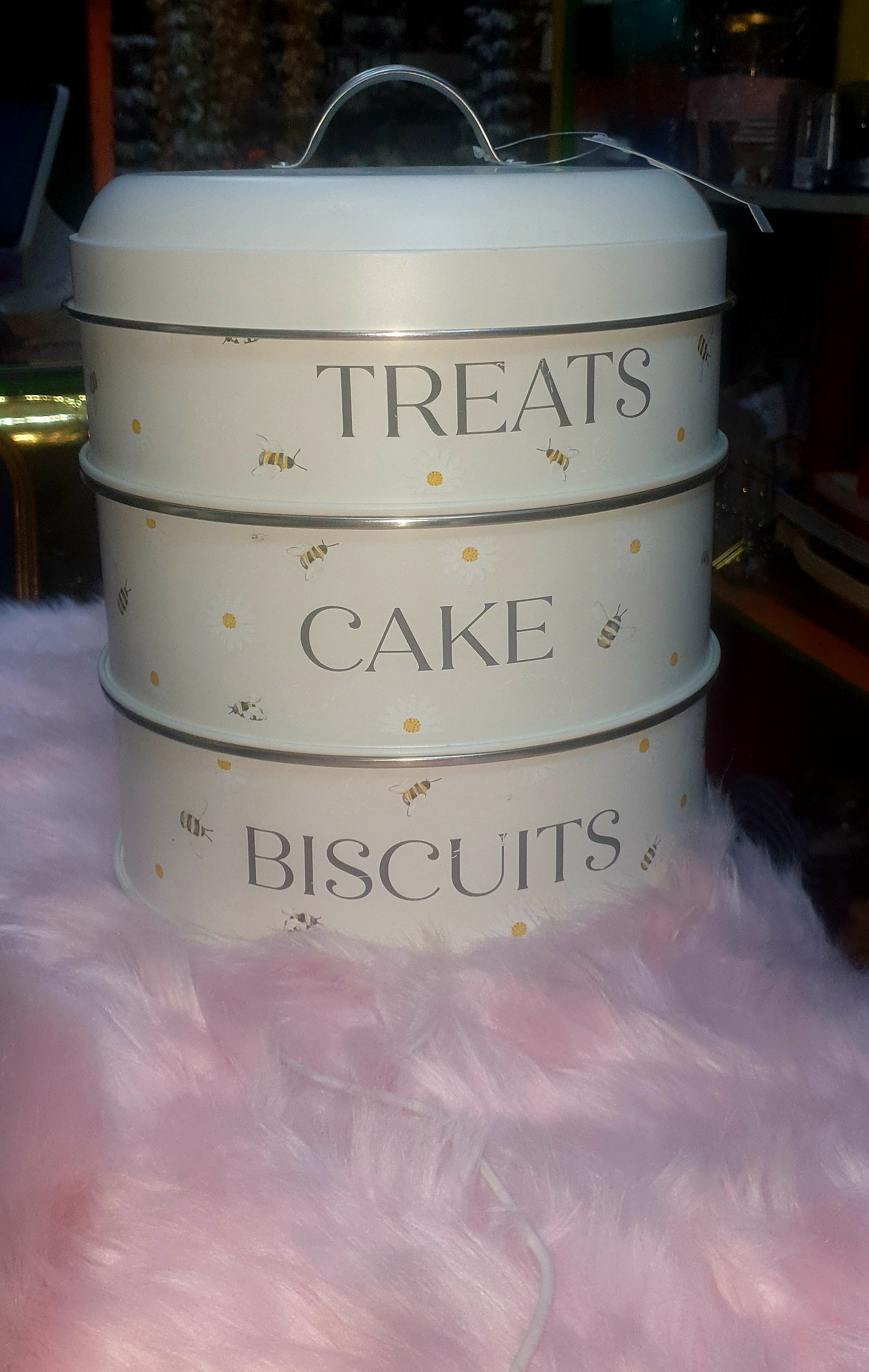 Tea, Sugar & Cake Storage Canister – Decorative Kitchen Storage Can - Image 3