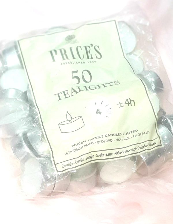 PRICE’S Premium 50 Tealight Candles Pack