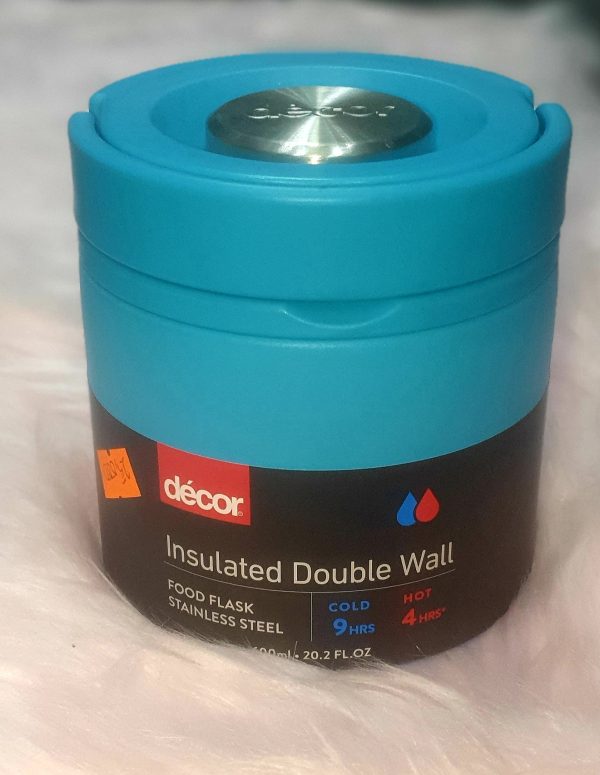 Decor Insulated Food Flask 600ML – Hot & Cold Food Storage