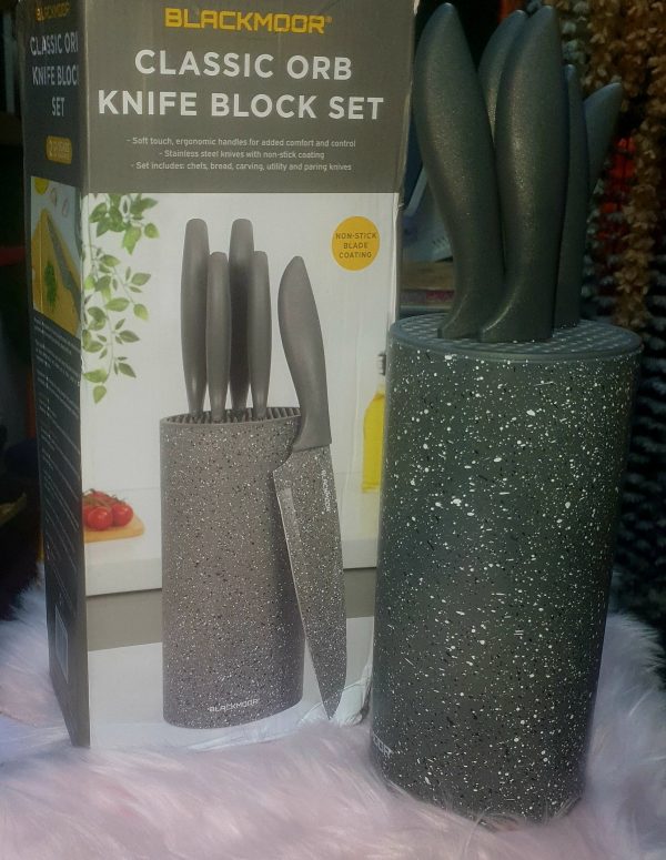 Blackmoor Knife Block Set – Stylish Kitchen Knife Storage & Cutting Set