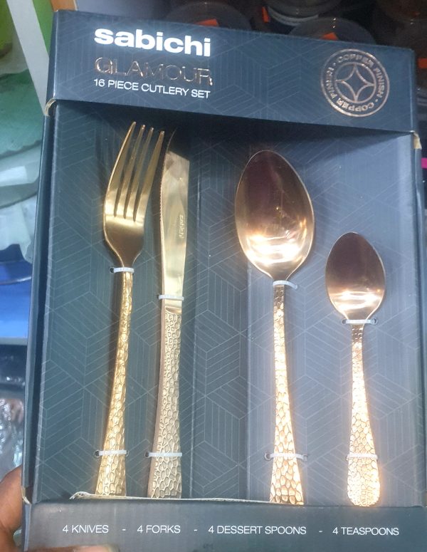 Sabichi 16PCS Stainless Steel Cutlery Set – Modern Dining Utensils