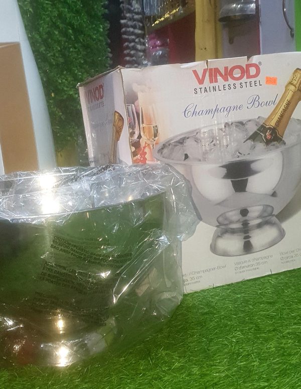 Vinod 35cm Stainless Steel Champagne Cooler Bowl – Party & Bar Essential